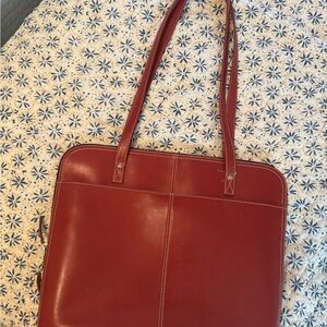 Vintage Wilsons Leather Red Work Bag